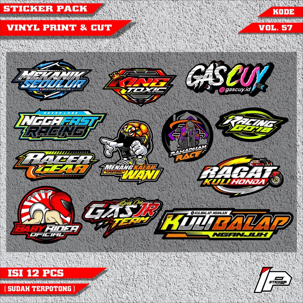 (COD) STICKER PACK DISTRO CUTTING sticker motor variasi Racing terbaru STICKER PACK DISTRO CUTTING d