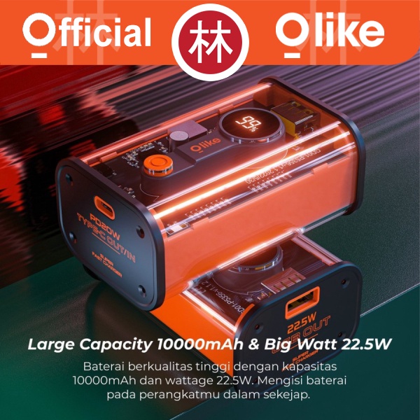 Olike P5 by OPPO Powerbank 10.000 mAh Fast Charging VOOC 22.5W LED