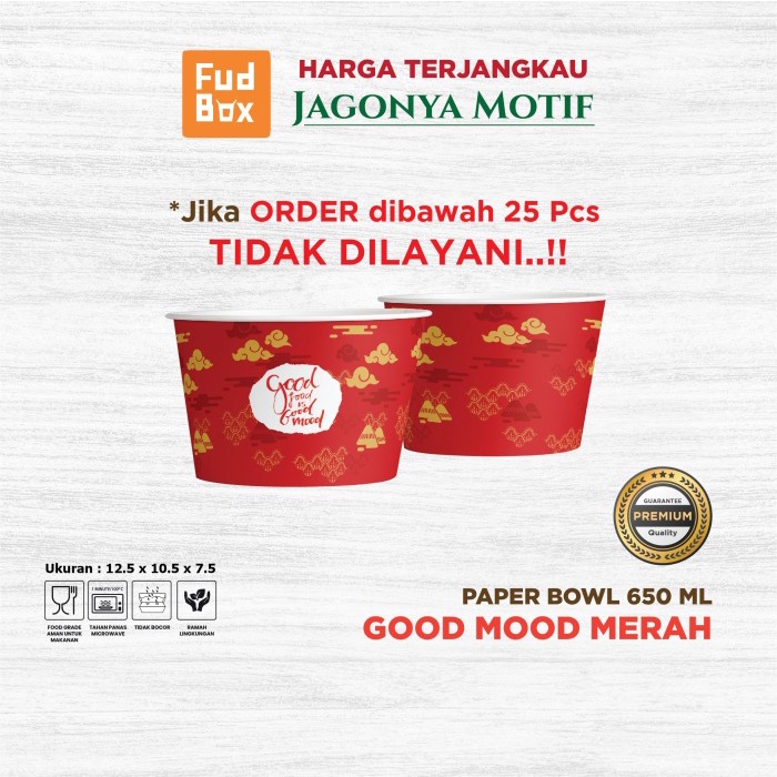 (:(:(:(] Paper BowlRice Bowl Mangkuk NasiBowl 650 mlMangkok Motif Kemasan