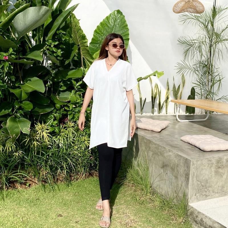 Nagita Long Square / Atasan Tunik Magita Crinkle