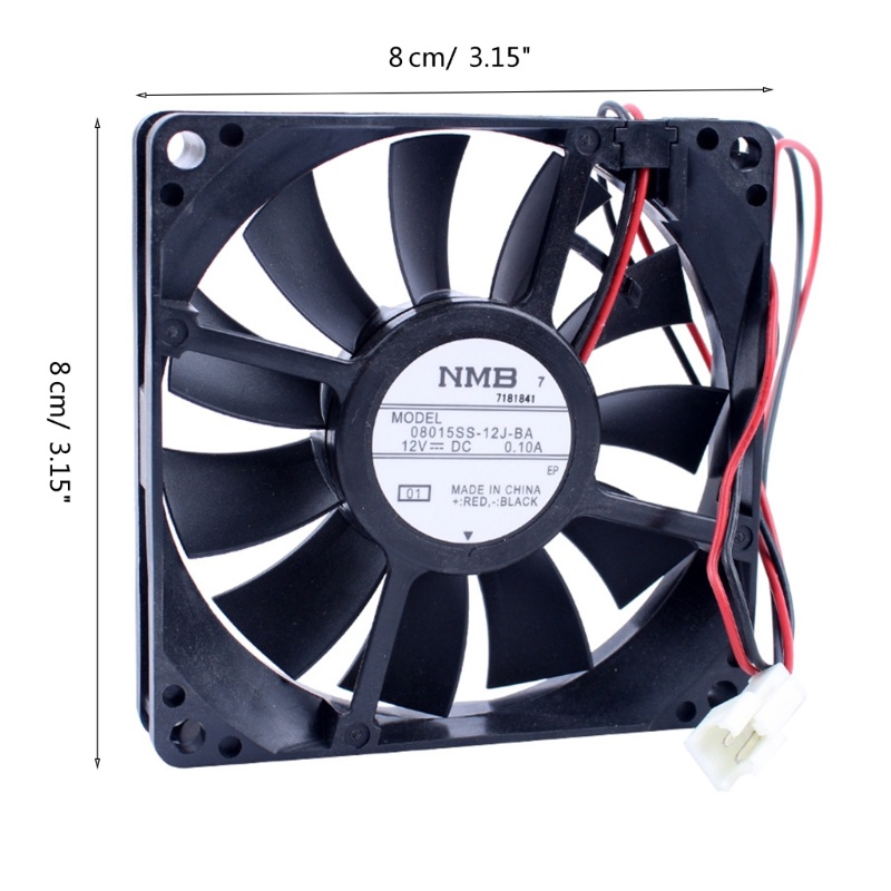 Bt Portable DC Cooling Fan 08015SS-12J-BA Kipas Kulkas Sistem Pendingin Heat Sink DC Cooling Cases DIY Fan Cooler