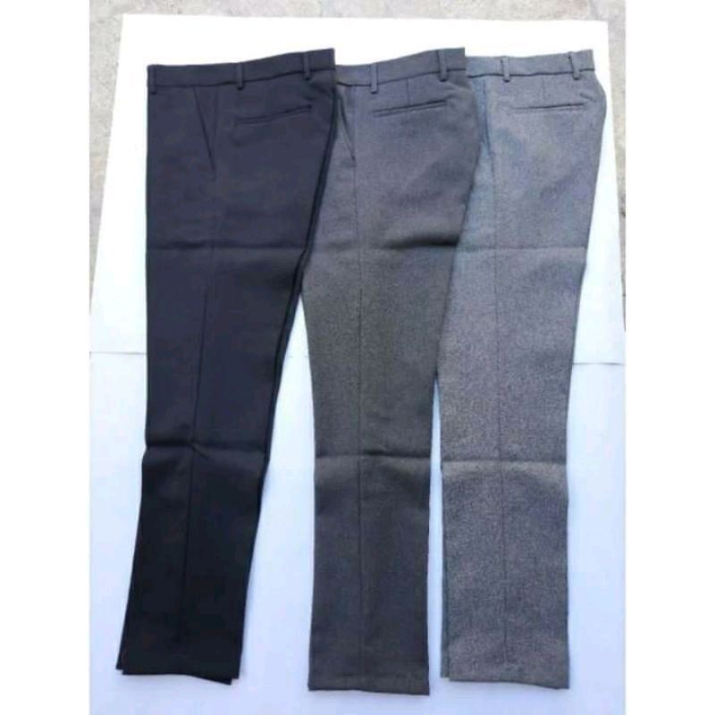 01 CELANA FORMAL PANJANG SLIM FIT PRIA bahan dasar wool