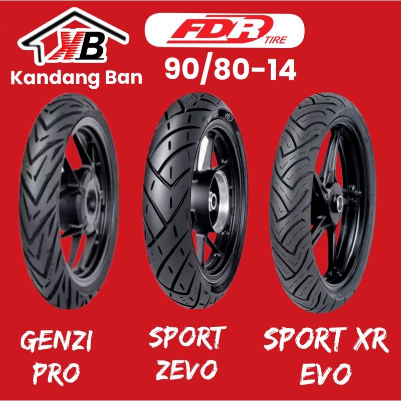 BAN TUBLES MATIC FDR UKURAN 90/80-14 (FDR SPORT XR EVO) (SPORT ZEVO) (FDR GENZI PRO)  BAN BARU ORIGINAL FREE PENTIL