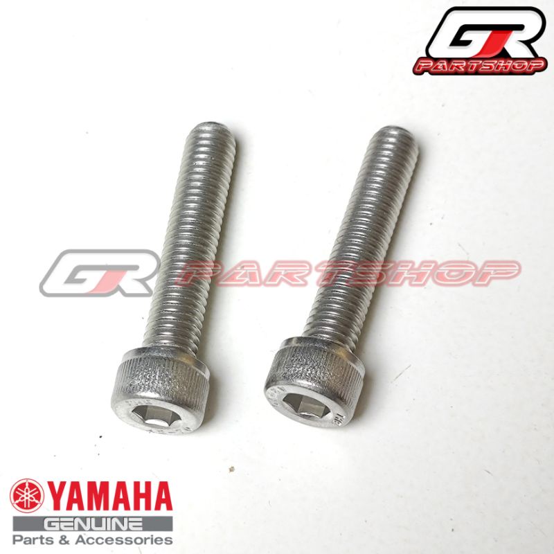 BAUT L SET 2PCS BEHEL BELAKANG  STAINLESS F1ZR F1Z FIZ R FIZR BEGEL BAUT CHROME CROM