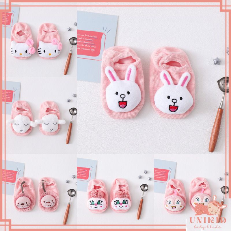 UNIKID KAOS KAKI BONEKA ANAK BAYI 3D LUCU KARAKTER KAOSKAKI MOTIF UNIK SOCKS KIDS MURAH IMPORT