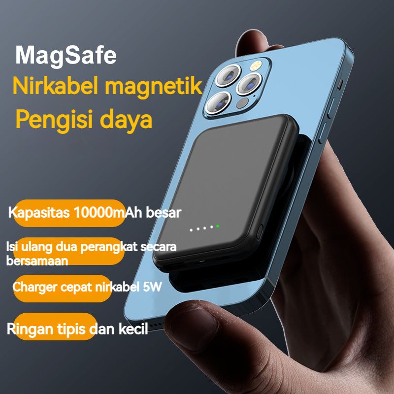 Magnetic Magsafe Powerbank 15W Fast Charging 10000mAh Wireless Battery Pack / Wireless Charger / Power Battery / Wireless Power Bank / Mini Powerbank 10000 Mah / Powerbank 20000 mAh / Mini Power Bank