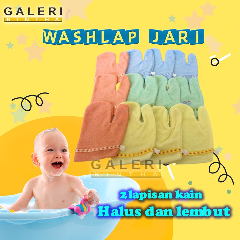 Washlap Bayi Jari Waslap Mandi Baby Kain Double