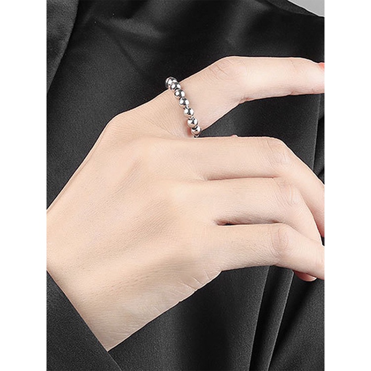 Berbagai Ukuran Anxiety Spinner Rings Anxiety Ring With Beads Stress Relief Fidget Rings Untuk Wanita Pria Fashion Perhiasan Hadiah Pekerja