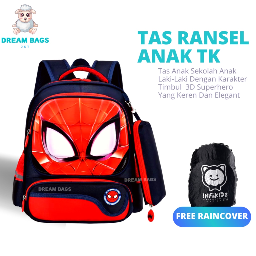 Tas Anak TK Import Karakter Timbul Dream Bags DB-7713 Tas Anak Paud