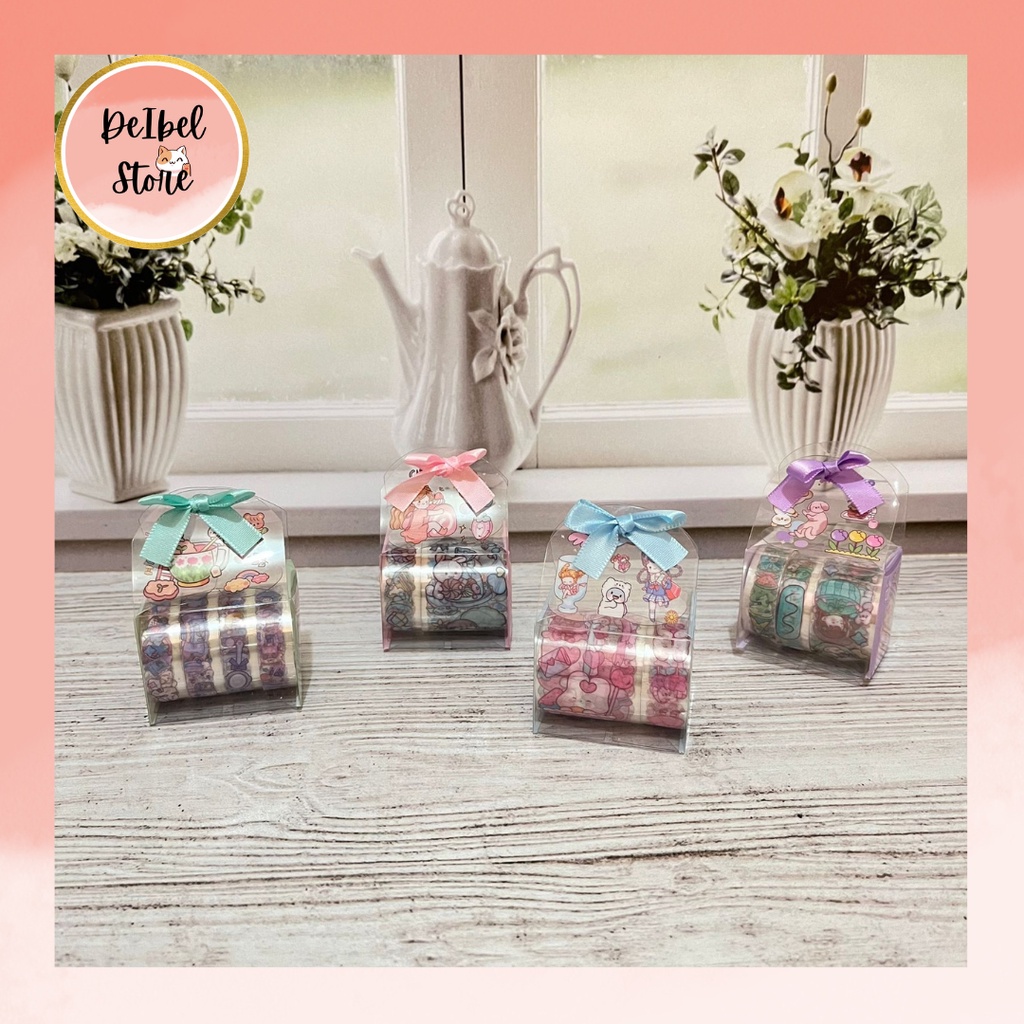 

Paket Washi tape SZ 15 Stiker Sticker isi 3 Roll Lucu Imut Unik Label Anak Karakter Ready Murah Cewe Hadiah Bertali Souvenir