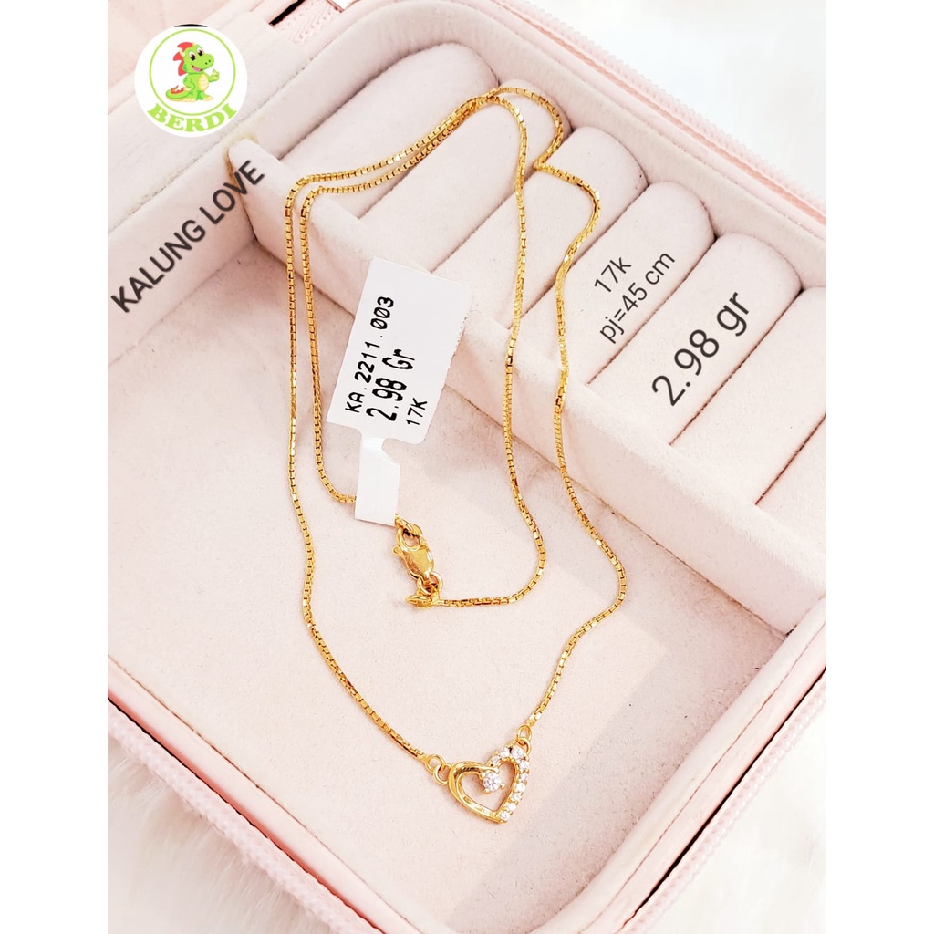 Kalung itali fashion motif love kadar 750