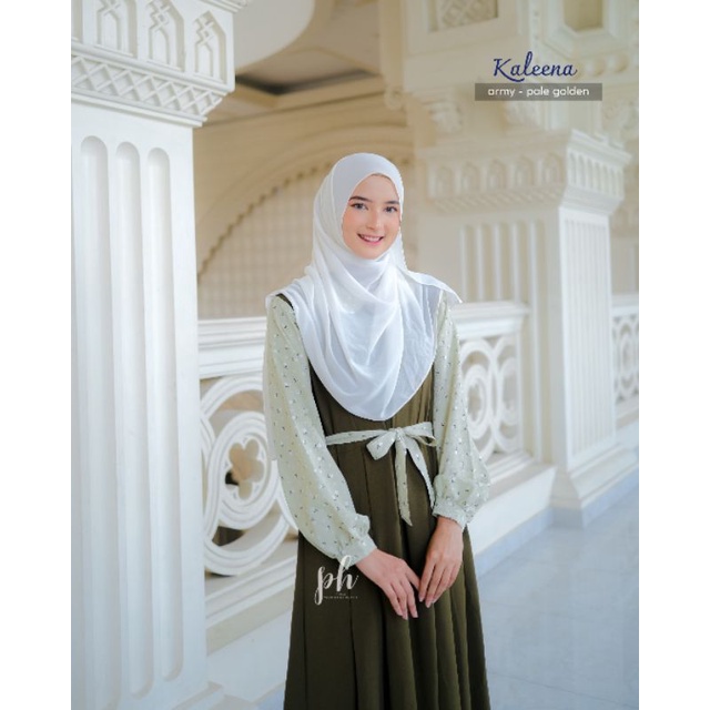 GAMIS CRINKLE MOTIF KALEENA DRESS . GAMIS POLOS KOMBINASI MOTIF. GAMIS MURAH. GAMIS CRINKLE motif