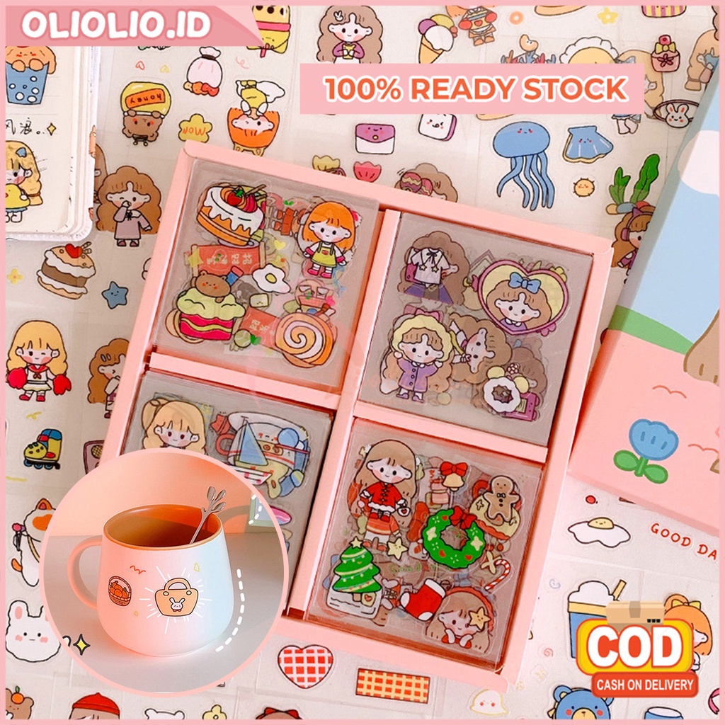 

Sticker Aesthetic Kartun Lucu Dekorasi Handbook DIY Waterproof Diary Scrapbook Korea MX-5005