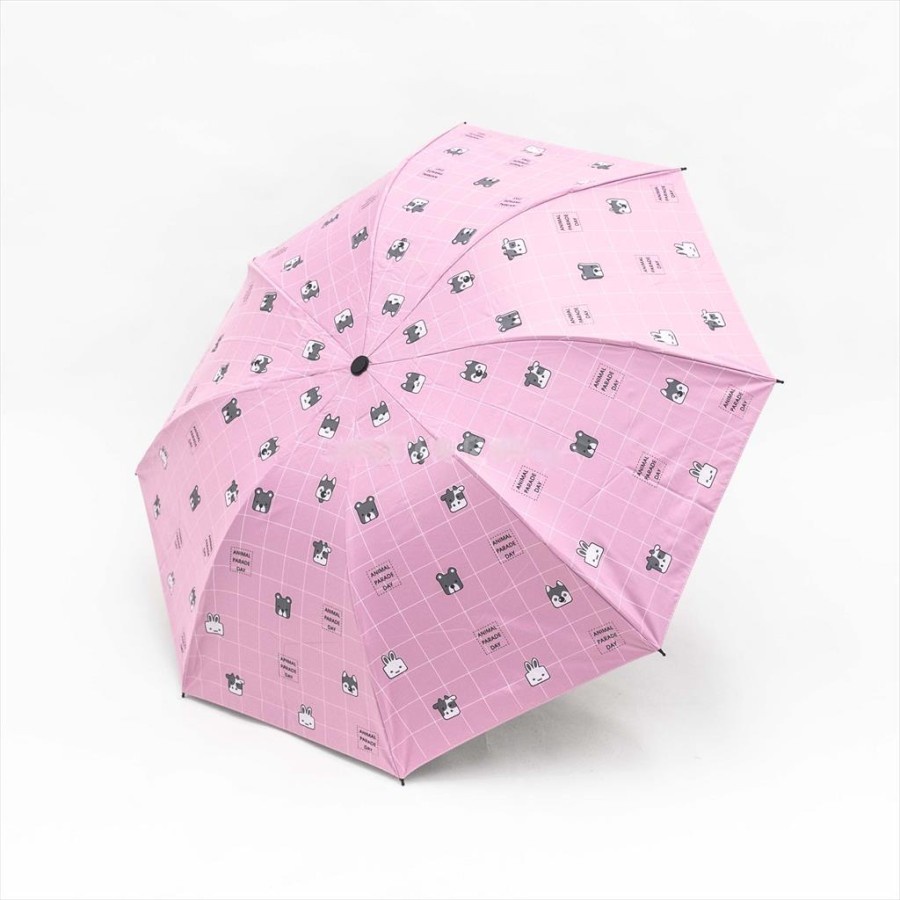 Payung lipat 3 motif / Animal parade day / lapis anti UV / GRC - L017