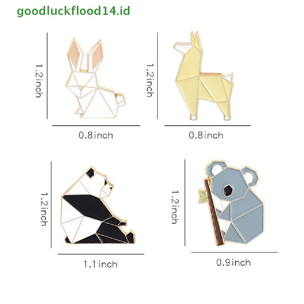[GOOGFOUR] Pin Enamel Hewan Panda Koala Alpaka Kelinci Bros Tas Pakaian Kerah Pin Lencana [TOP]