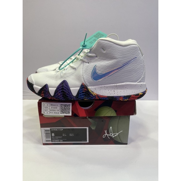 BEST SALE SEPATU Kyrie 4 NCAA White