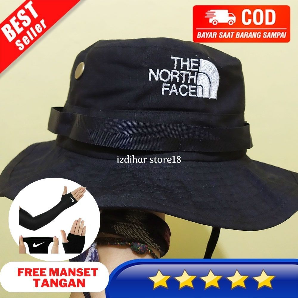 TOPI RIMBA HITAM TNF/TOPI GUNUNG/TOPI MENDAKI GUNUNG/BAYAR DITEMPAT FREE MANSET COD