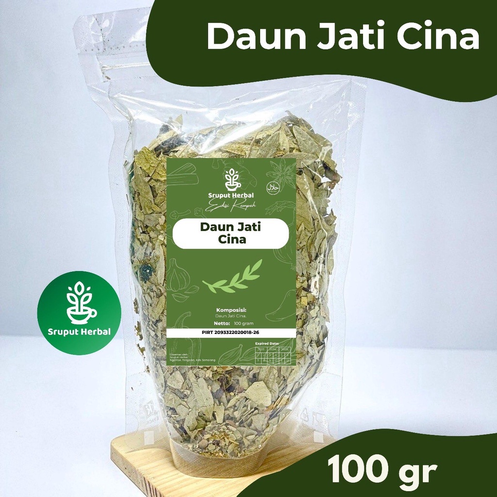 100g Teh Daun Jati Teak Leaf Tea Kualitas Premium Murah Sruput Herbal