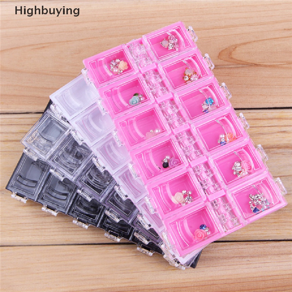 Hbid 12slot Kotak Penyimpanan Perhiasan Alat Nail Art Plastik Case Organizer Beads Jewelry Glory