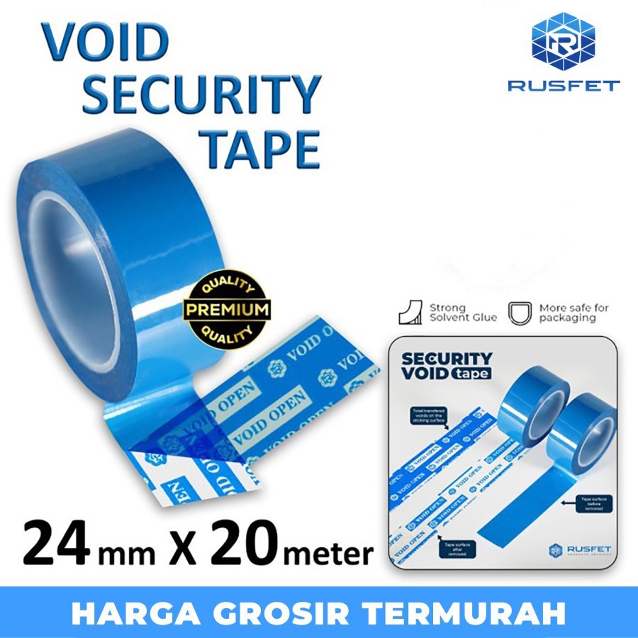 

LAKBAN SECURITY OPEN SEGEL VOID TAPE SELOTIP ISOLASI RUFSET / SATUAN JunDW