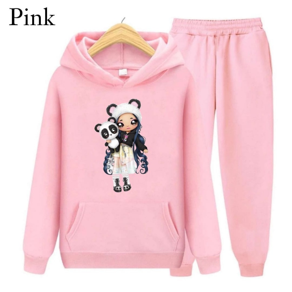 Hzl_outfit Setelan Sweater Hoodie Anak Perempuan Surprise Dolls/Hoodie Setelan Anak