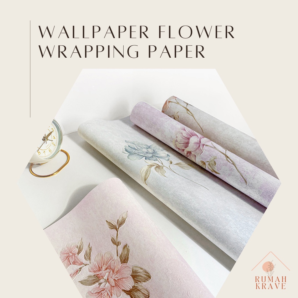 

RUMAH KRAVE - Wallpaper Flower Wrapping Paper Kertas Buket Kado Bunga