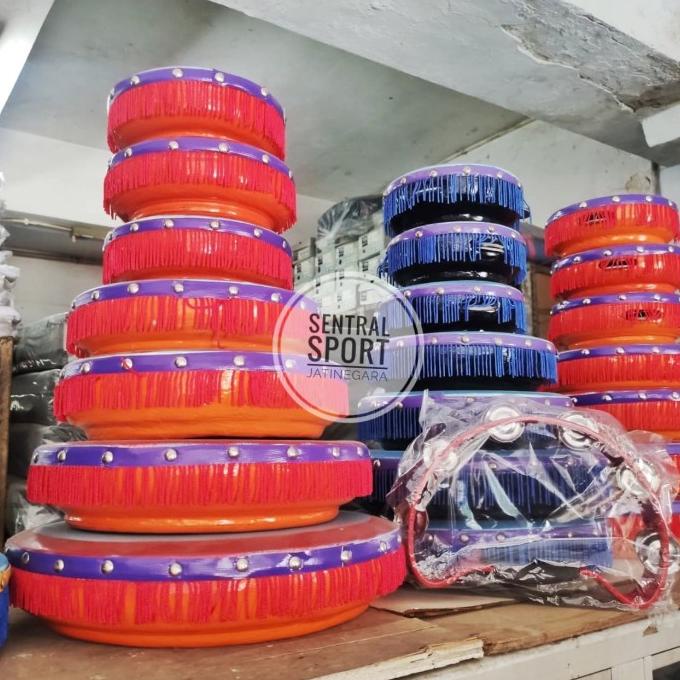 Rebana Qasidah Set Rumbai Isi 7 + 1 Tamborin + Tas