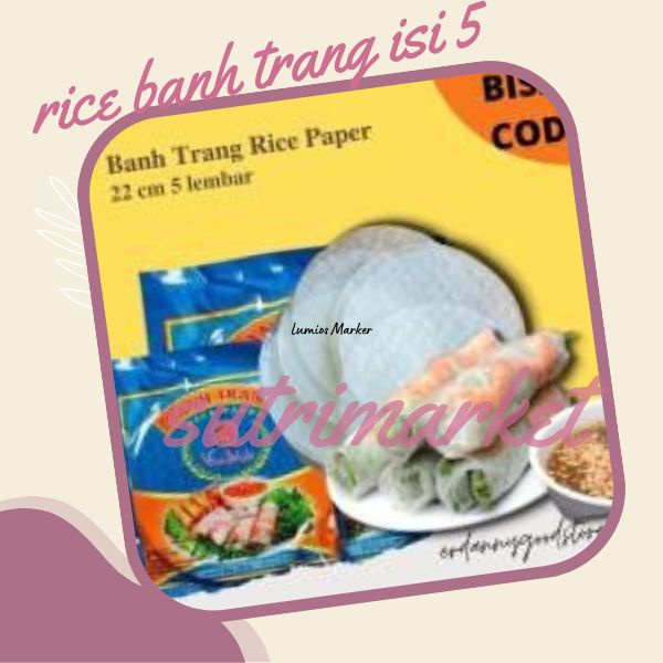 

BANH TRANG RICE PAPER ISI 5PCS / Kulit Lumpia Vietnam | Rice Paper / BANH TRANG RICE PAPERS BLUE REPACK