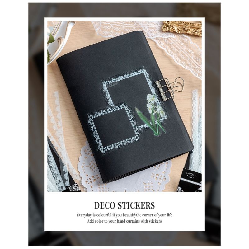

10 Pcs / Pak Stiker Renda Dengan Perekat Untuk Dekorasi Scrapbooking