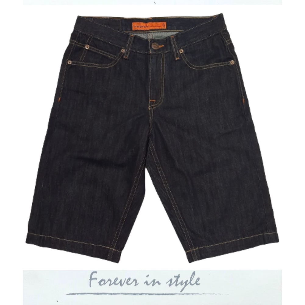 CELANA PENDEK PRIA LEA JEANS ORIGINAL 303.16.01.90 - DARK INDIGO