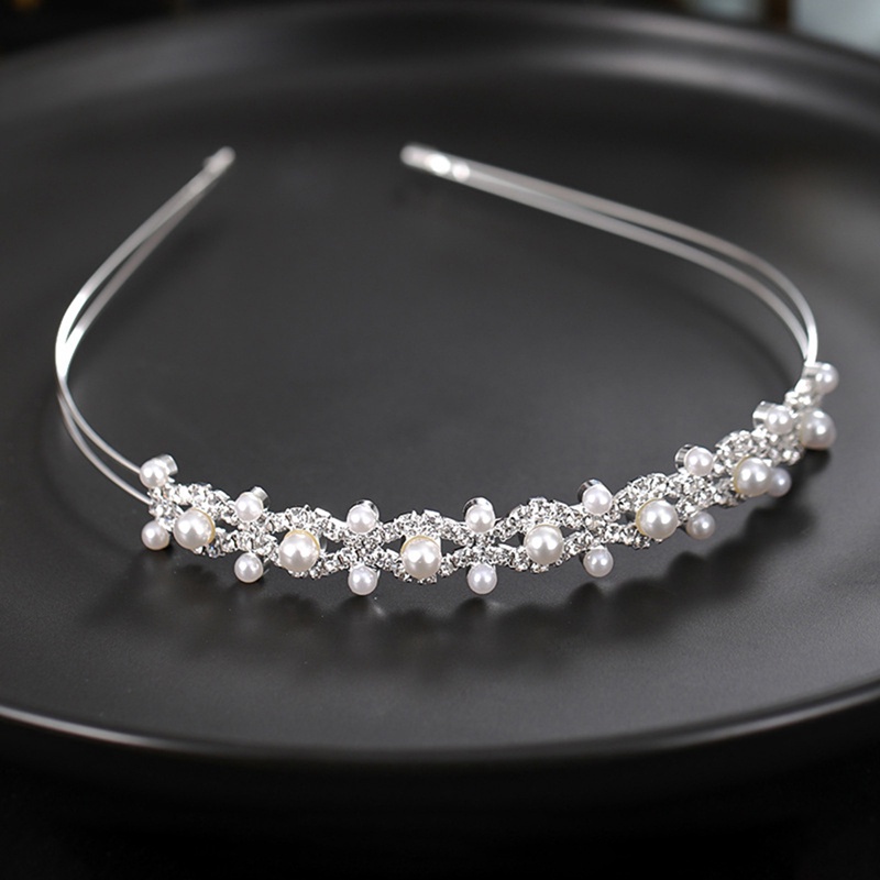 Mutiara Berlian Imitasi Hiasan Kepala Bridal Headpieces Pearl Wedding Headband Bridal Hairband Untuk Pengantin Wanita Bridesmaids