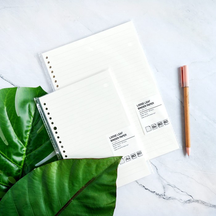 

Kertas Isi Loose Leaf Titik & Kotak A5-B5 Panmomo Loose Leaf Binder Paper