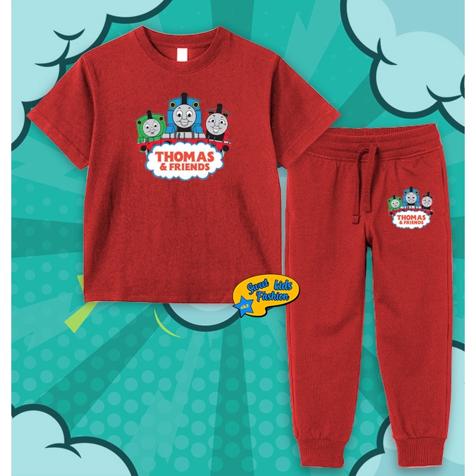 Setelan Anak Thomas And Friends Jogger Kaos Anak Thomas And Friends Kereta Api Set