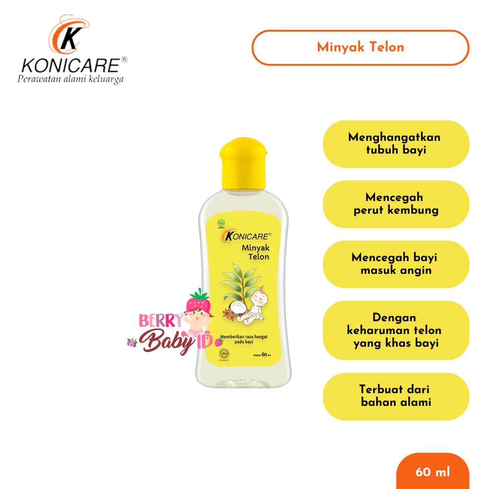 Konicare Minyak Telon Bayi Anak Hangat &amp; Pereda Perut Kembung 60 Ml Berry Mart