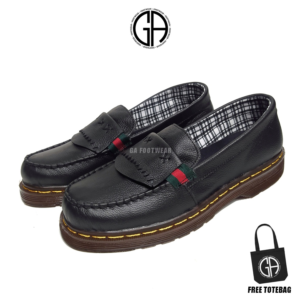 GA FOOTWEAR Genaro - Sepatu pria Formal Loafer Docmart Boot Pendek