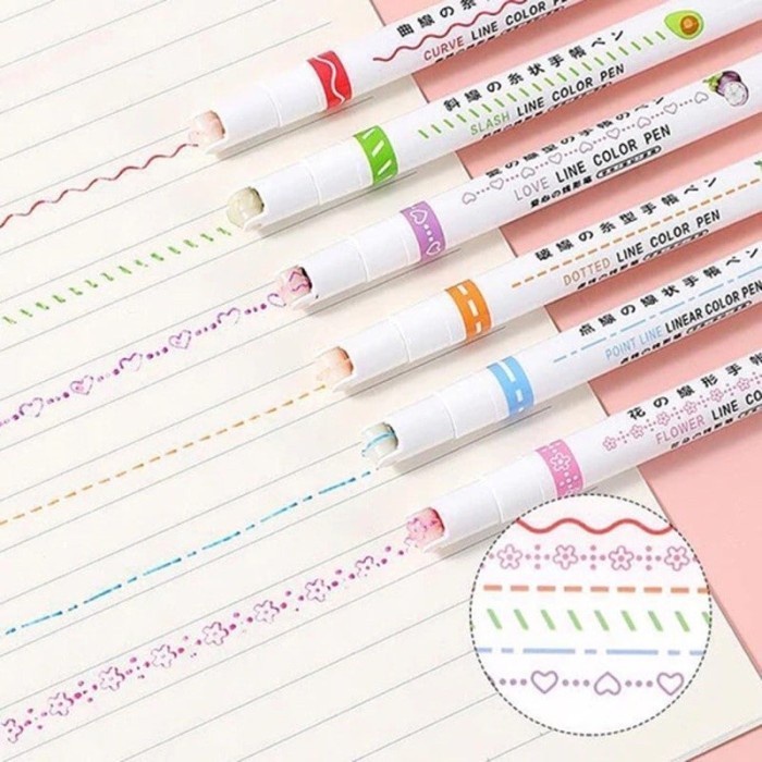 CURVE HIGHLIGHTER PEN ISI 6PCS ORIGINAL