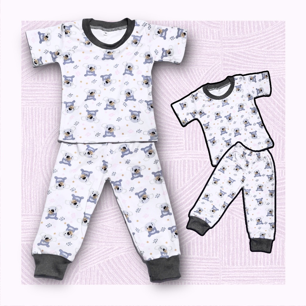 Baju Setelan anak - unisex Koala series - bahan katun lembut/ piyama anak 0-4 Tahun