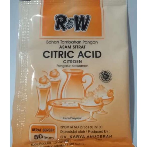 

RW RAJAWALI CITRID ACID 50 GRAM