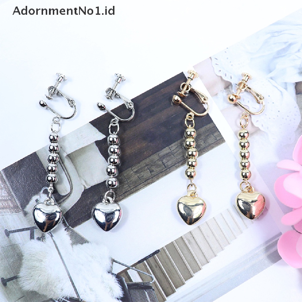 [AdornmentNo1] 1pasang Anime HUNTER Hisoka Earrings Ear Clips Heart Round Bead Earrings Hadiah Kostum Cosplay Prop Drop Earring Anime Perhiasan Fans Gift [ID]