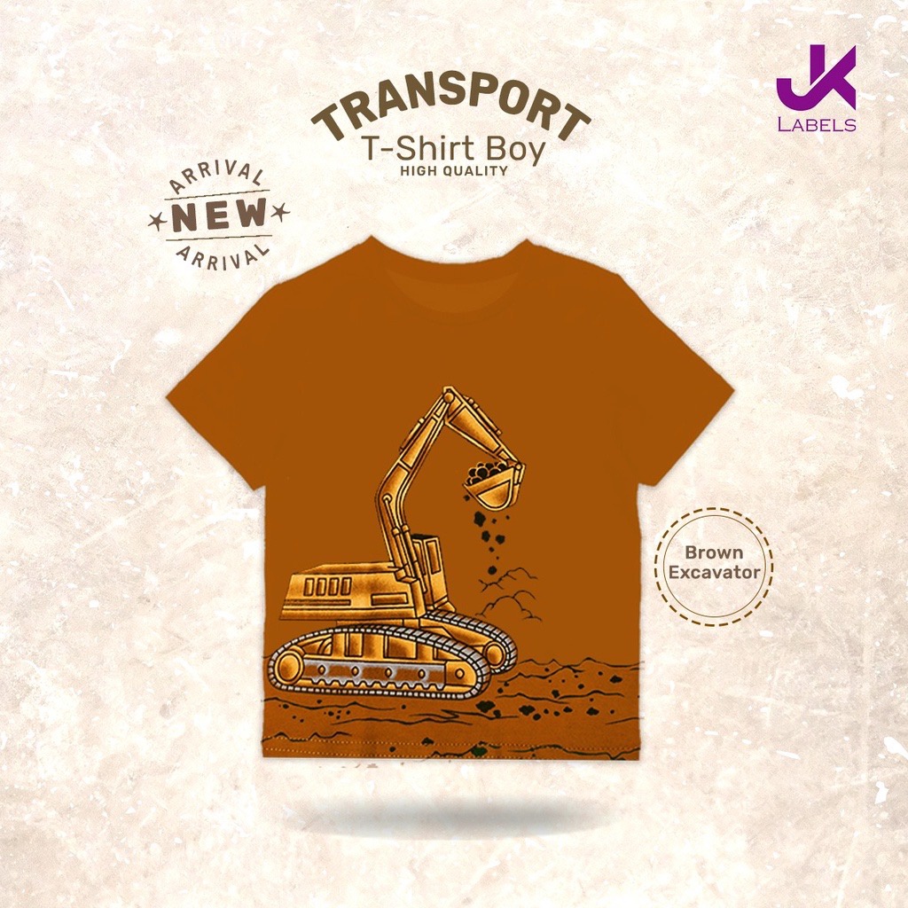 JK Tshirt Transport Edition 1-8 Tahun - Kaos Anak Laki-Laki/Atasan Anak