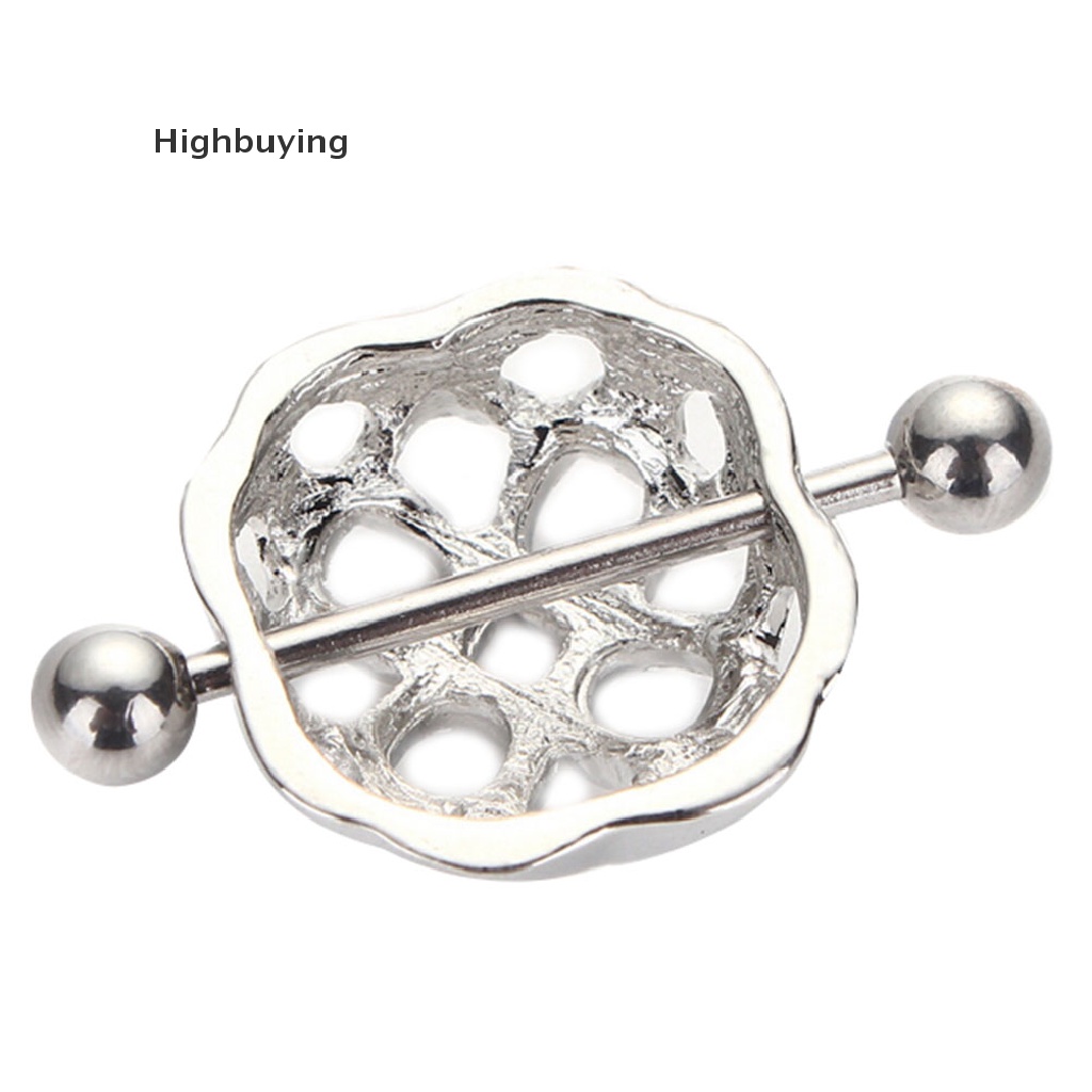 Hbid Surgical Steel Nest Nipple Shields Bar Cincin Pusar Perhiasan Tubuh Glory