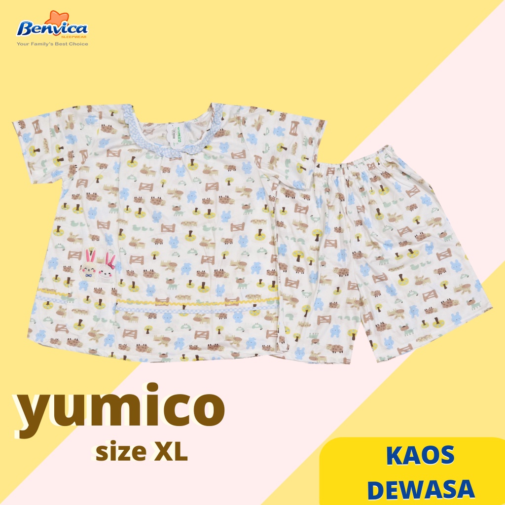 BAJU TIDUR KAOS CELANA PENDEK XL PREMIUM YUMICO