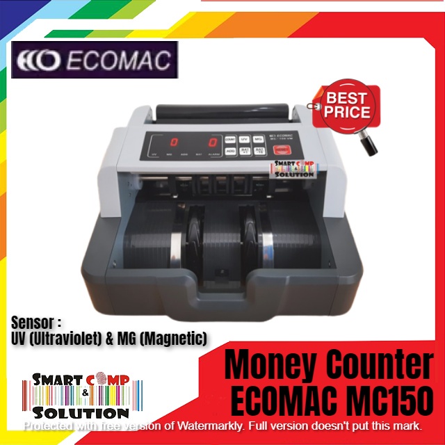 Mesin Hitung Uang / Money counter Ecomac MC-150VM / Money Bill Counter MC150VM