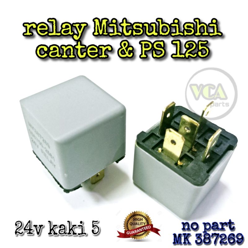 RELAY 24v KAKI 5 (5P) MITSUBISHI CANTER/PS125.