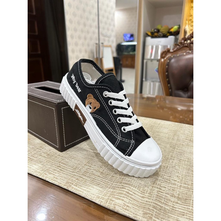 Sepatu Wanita Import Sepatu Kets Kanvas Premium Bear