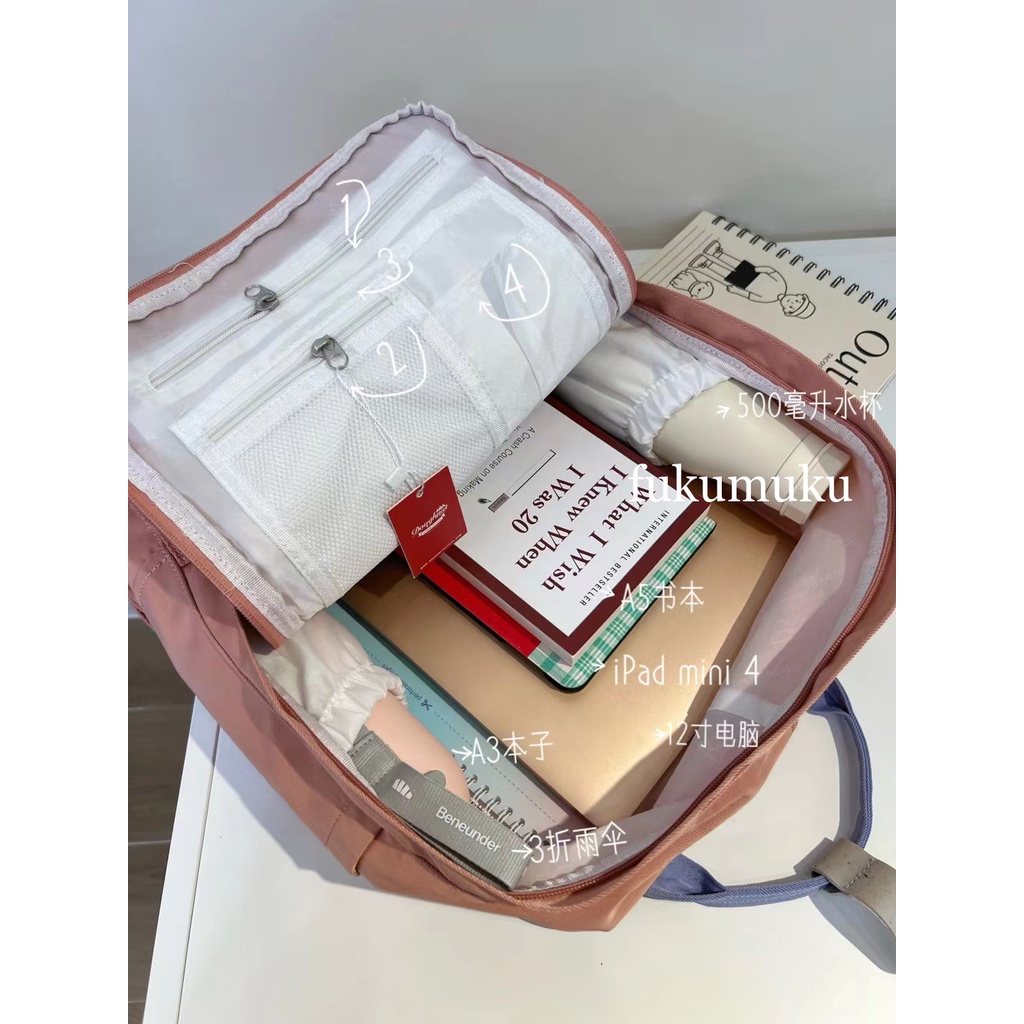 Backpack DOUGHNUT Monet Series LARGE Size  / Tas Ransel Laptop Wanita Import