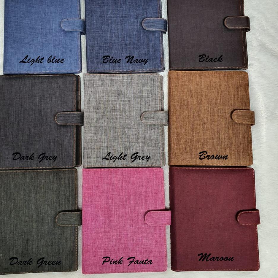 

Lebih Puas BINDER BAHAN JEANS/DENIM 9 WARNA PILIHAN A5 DAN B5
