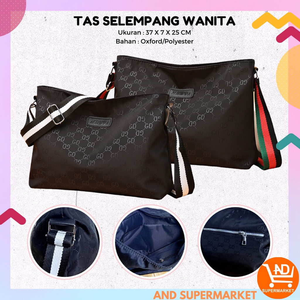 AND / COD / Tas Selempang Wanita Import Sling Bag Perempuan Murah Tas Selempang Bahu Wanita Polos Cantik Tas Jalan Cewek T287