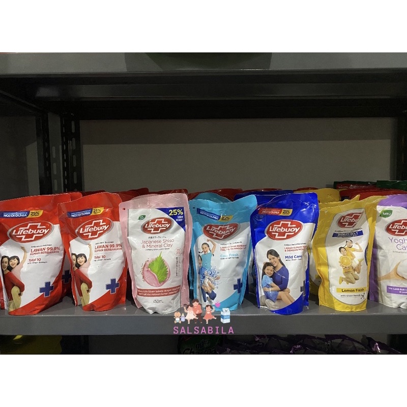 Lifebuoy sabun cair 400ml / sabun mandi refill