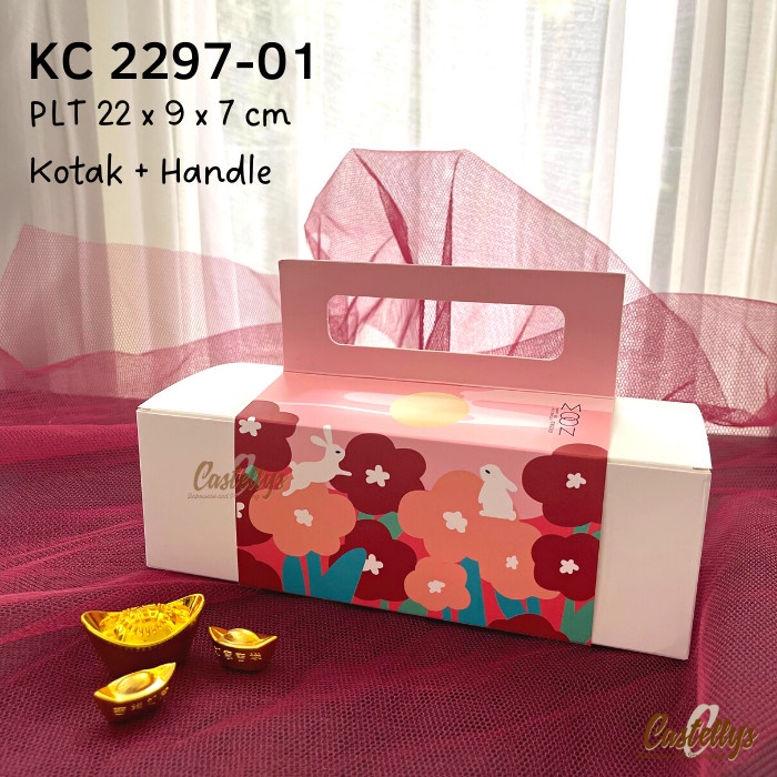 

Kotak Box Kue Handle KC 2297-01 Rabbit Kue Mooncake Spiku Nastar Imlek